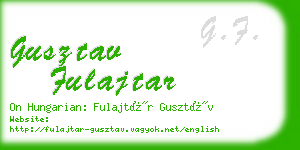 gusztav fulajtar business card